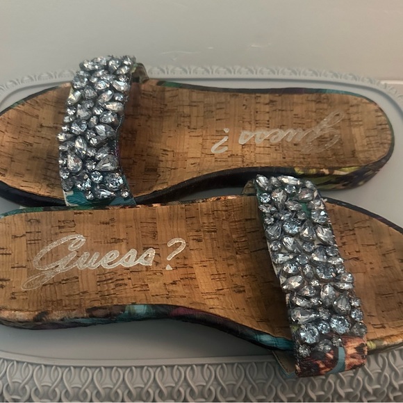 Guess Women's Sandals with Crystal Embellishments - Multicolor - Picture 1 of 3